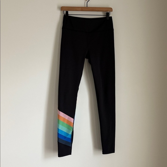 Free People FP Movement Rainbow Runner Legging High Rise in Black Size S - Picture 12 of 13